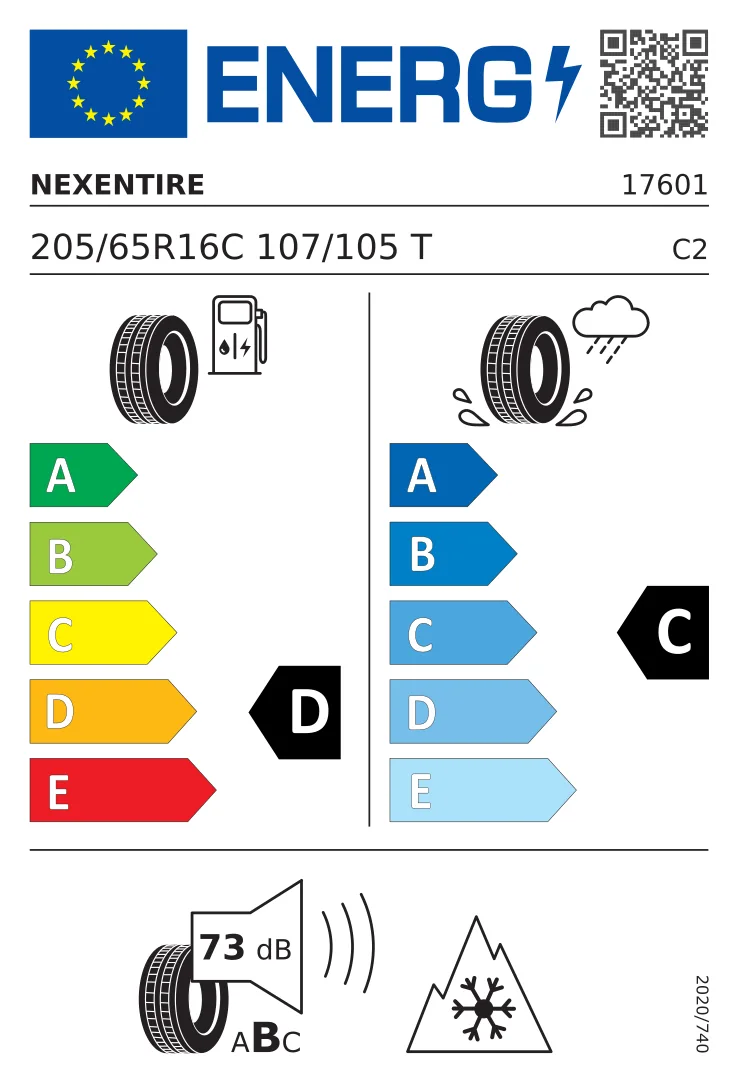 EU-Reifenlabel: Nexen 205/65 R16 107T